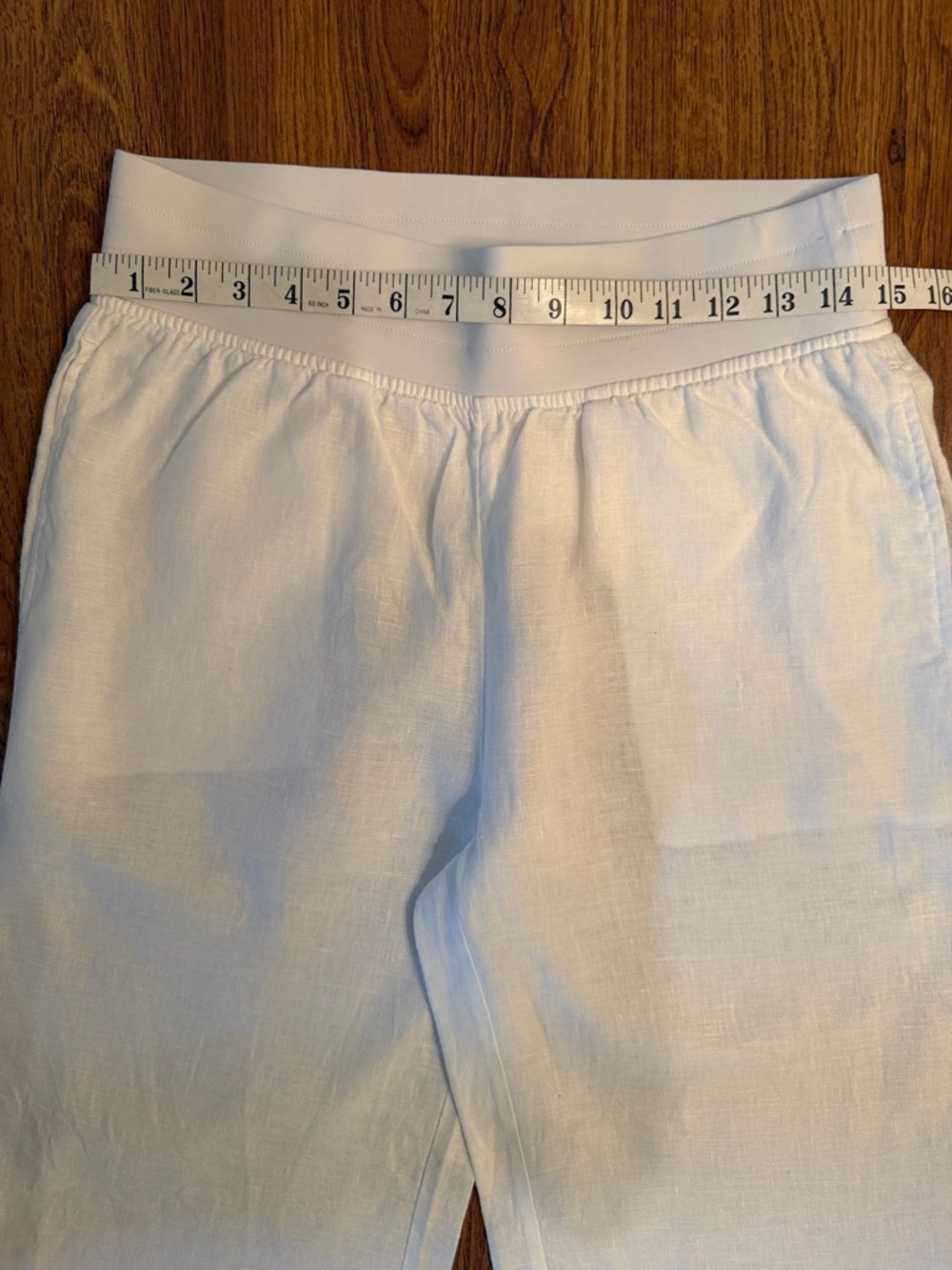 Soft Surroundings White Wide-Leg 100% Linen  Pants - Picture 6 of 8